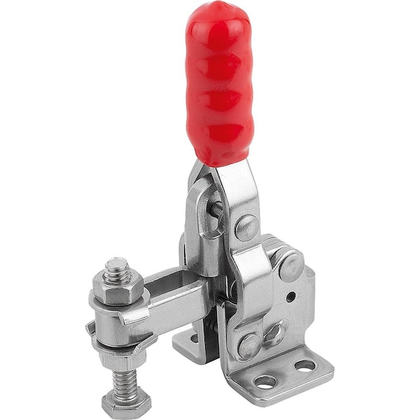 Toggle Clamp Vertical Std, Horizontal Foot F2=1800, Adjustable Clamping Spind M06X40, Stainless